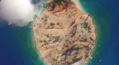 Sulu Ada Adrasan Havadan Kamera Görüntüleri İzle