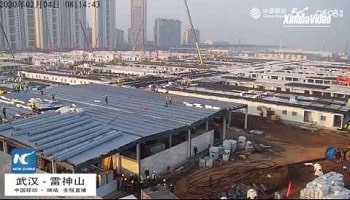 Çin Wuhan Hastane İnşaatı Canlı Mobese İzle